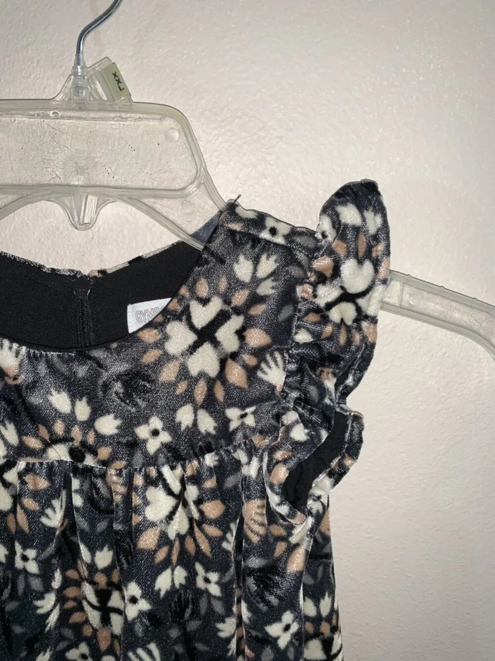 Toddler Girls Sz 2T Gymboree Dress Flutter Sleeves Back Zipper Lined